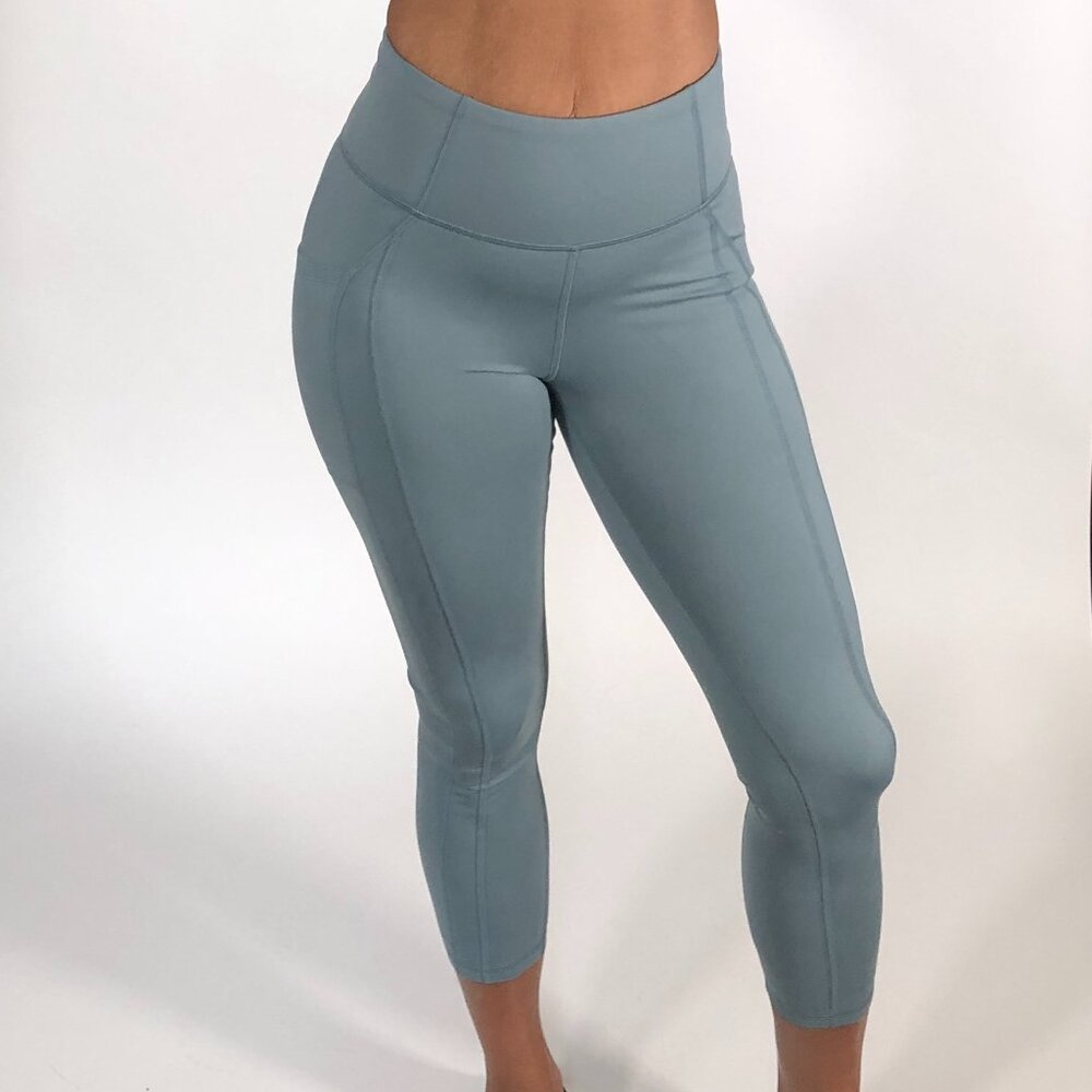 High-Waisted Leggings with Pockets | Light Blue | NIP | Size L